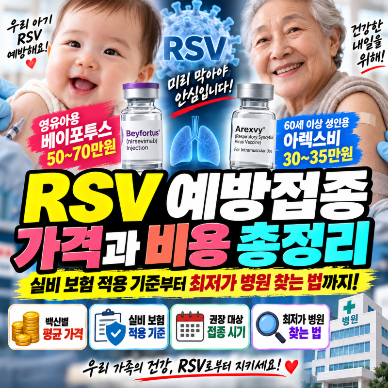 RSV 예방접종 가격과 비용 총정리: 실비 보험 적용 기준부터 최저가 병원 찾는 법
