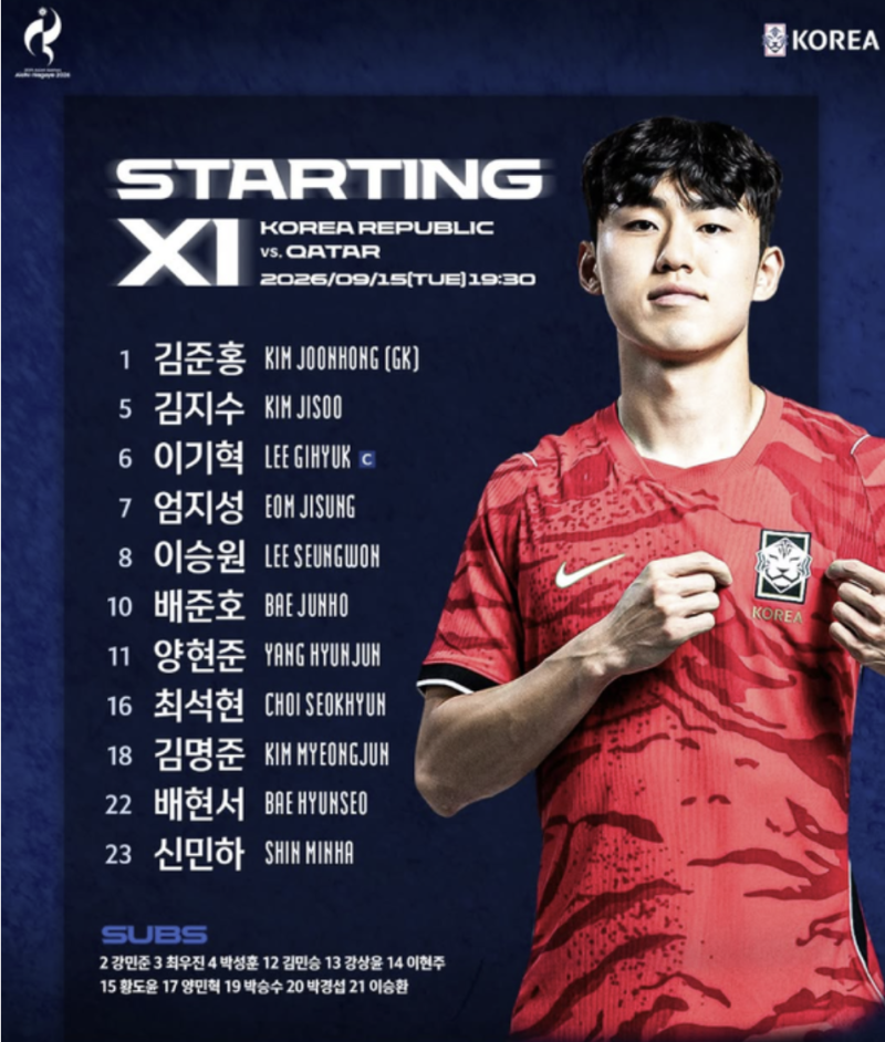 2026 아시안게임 축구 한국 일정·중계·선수명단·조편성·금메달 가능성 총정리