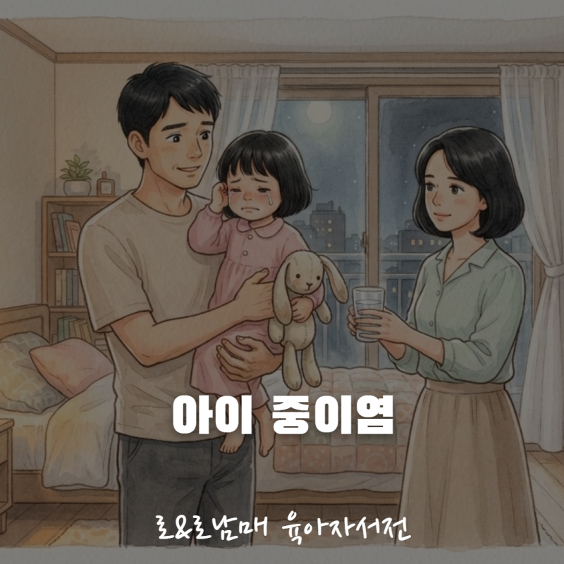 아이 중이염 — 감기 끝에 오는 귀 통증, 증상부터 항생제·지켜보기까지 (2026 아이 귀·코·목....