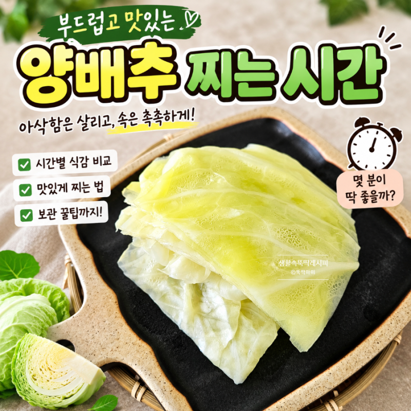 양배추 찌는 시간 몇 분? 아삭하고 달큰하게 양배추 찌는법