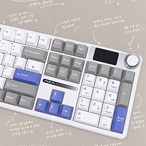 AULA 독거미 F108 Pro️ | 라벤더 화이트, 저소음 솜사탕축