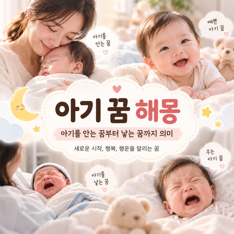 아기 꿈 해몽 [아기를 안는 꿈부터 낳는 꿈까지 의미]