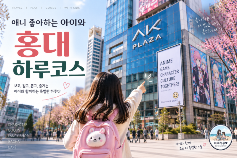 덕질여행. 애니 좋아하는 아이와 홍대 가볼만한곳 AK플라자·굿즈샵·가챠샵 하루코스.