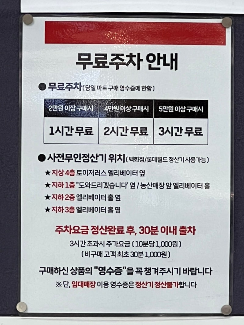 [주차요약] 잠실 제타플렉스 롯데마트 주차
