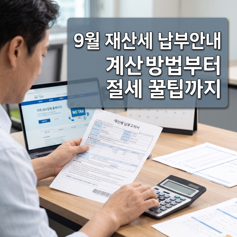 9월 재산세 납부기간 및 계산방법 총정리: 위택스 조회부터 절세 꿀팁까지