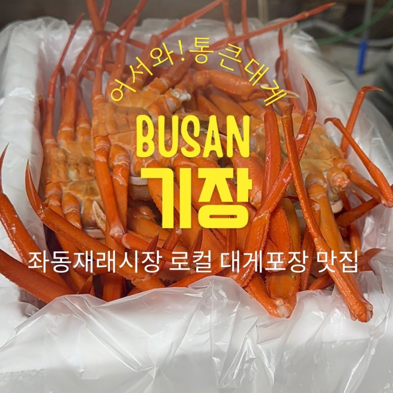 [해운대 좌동 맛집] 통큰대게 부산 해운대좌동재래시장 포장 맛집 대만족 후기