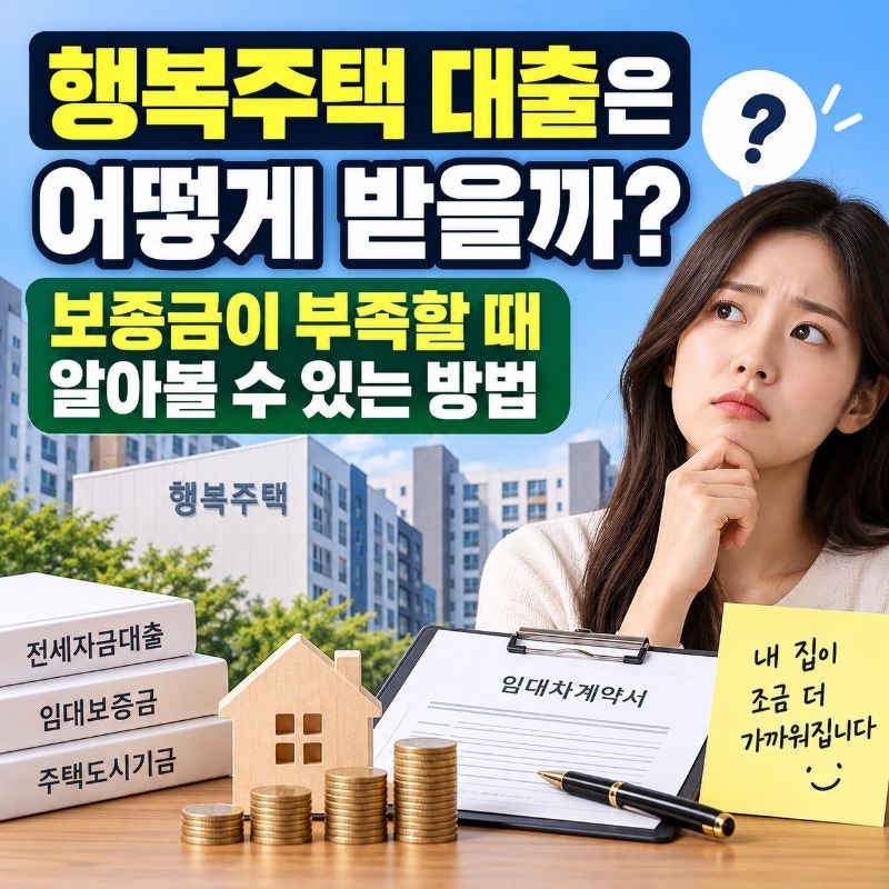 행복주택 대출은 어떻게 받을까? 보증금이 부족할 때 알아볼 수 있는 방법