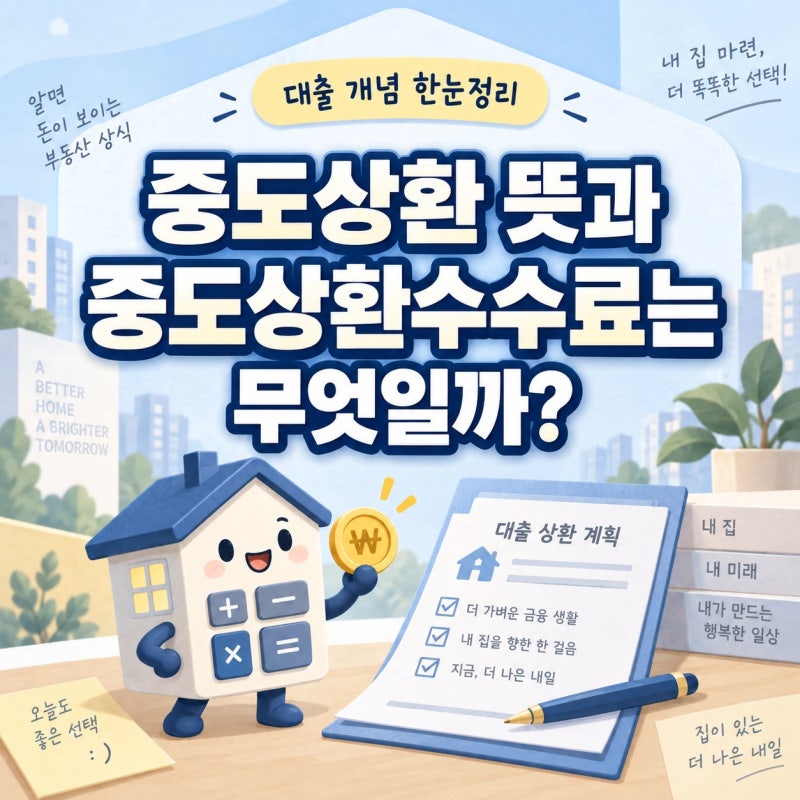 중도상환 뜻과 중도상환수수료는 무엇일까?