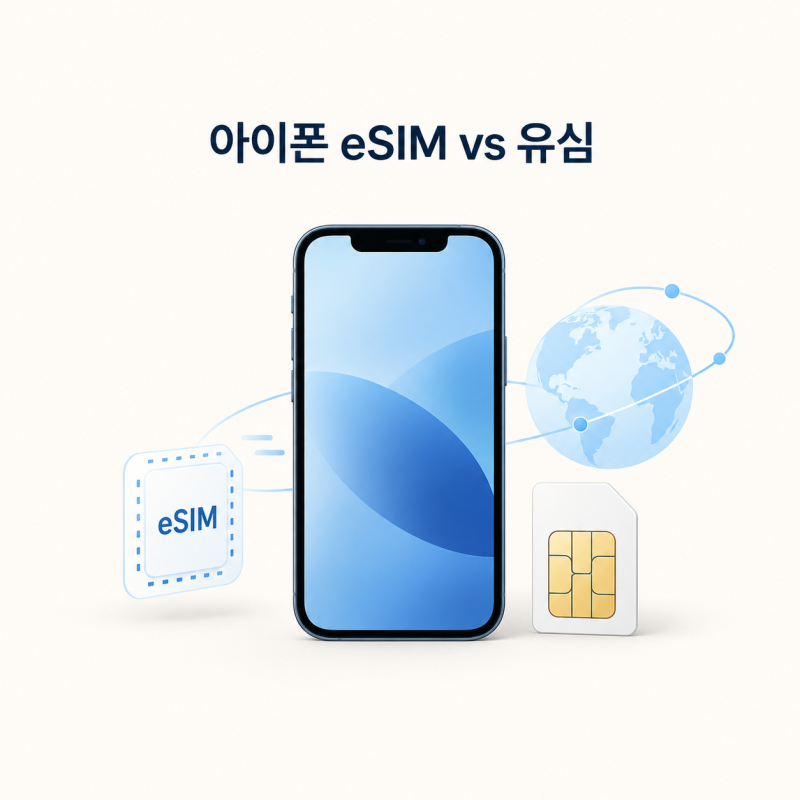 아이폰 eSIM(이심) 유심 차이｜발급비·듀얼심·해외 로밍 설정법