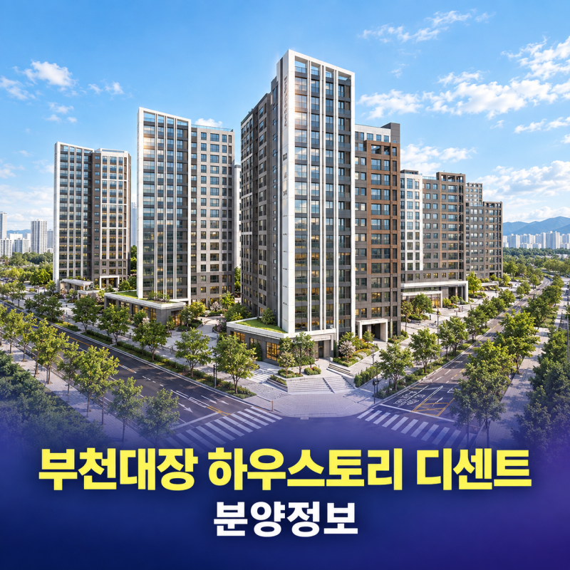 부천대장 하우스토리 디센트 대장역 250m…서울 20분대 548가구 나온다