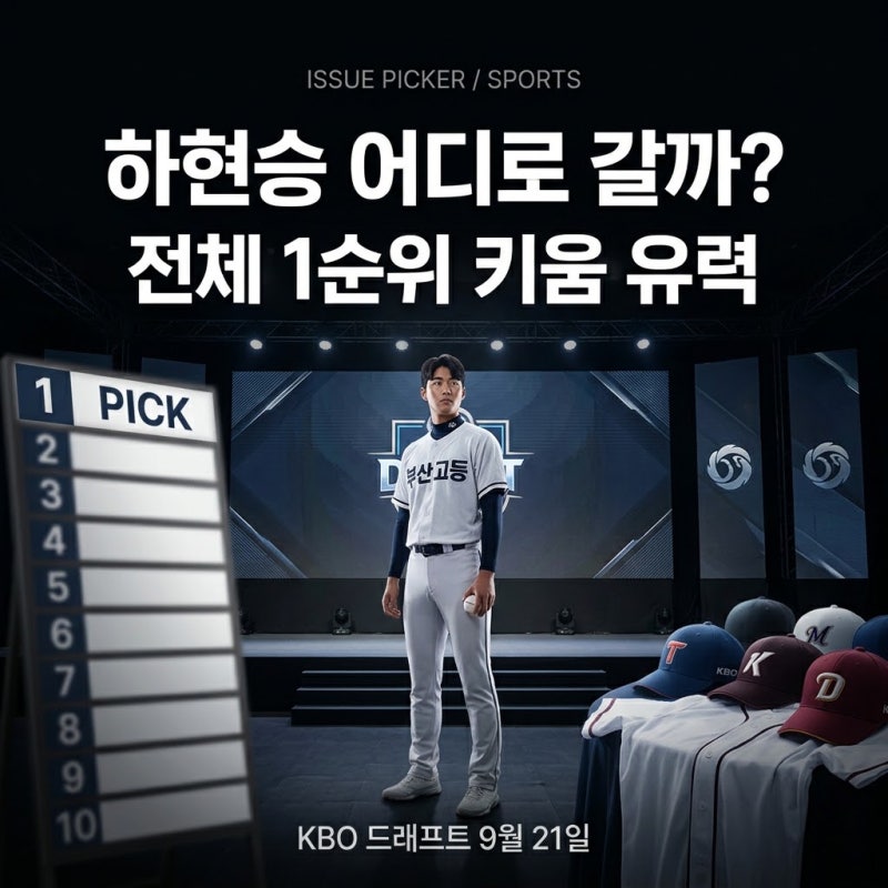 하현승 정말 키움으로 갈까?｜2027 KBO 신인드래프트 일정·지명순서·1라운드 후보 총정리