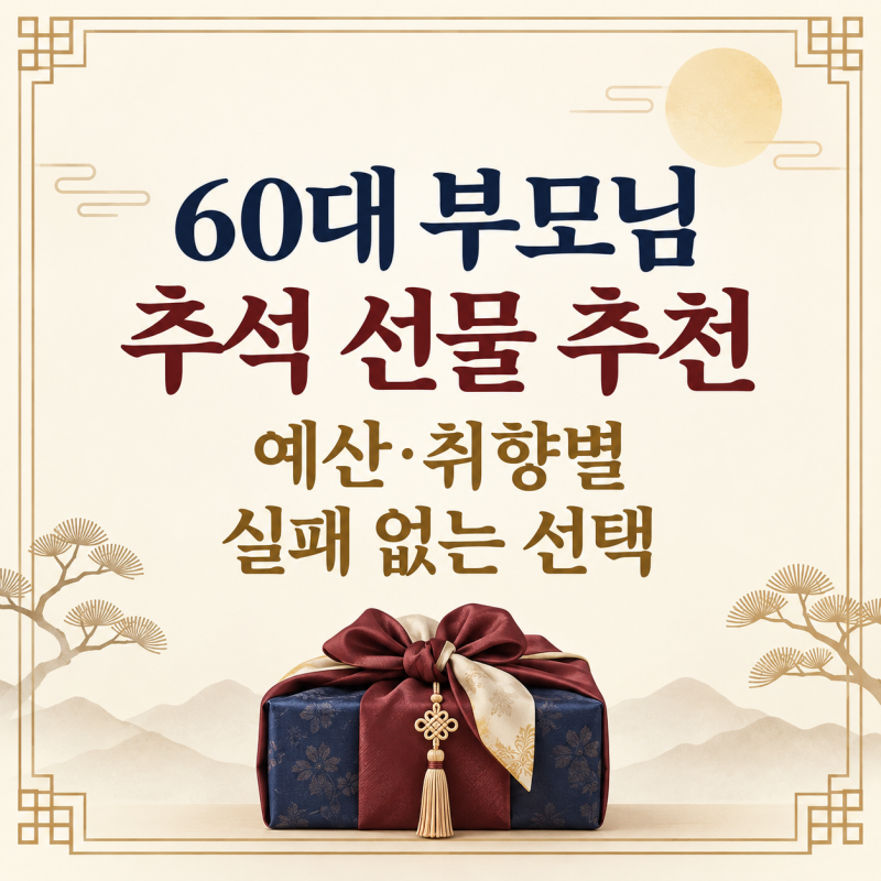 2026 부모님 추석 선물 추천 BEST 10, 60대가 좋아할 실용적인 선물