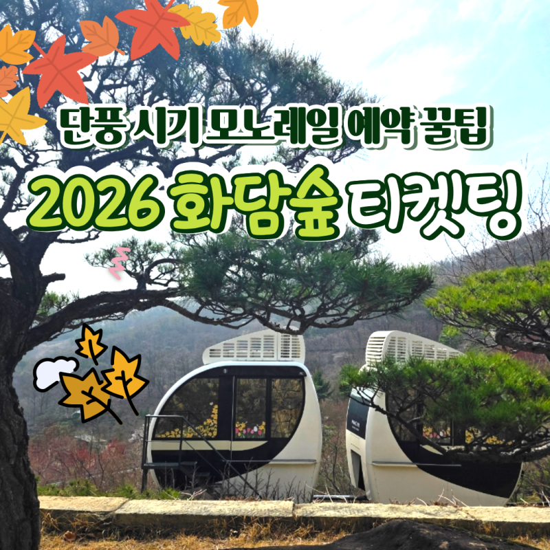 2026 화담숲 티켓팅 단풍 시기 언제? 모노레일 예약 가격 총정리
