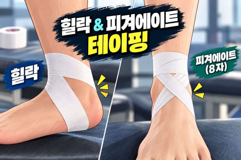 발목 테이핑의 핵심. 힐락과 피겨에이트. 쉽게 이해해보자.