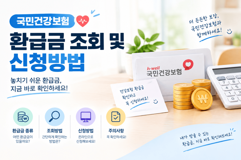 건강보험료 환급금 조회, 병원비 환급과 보험료 환급의 차이