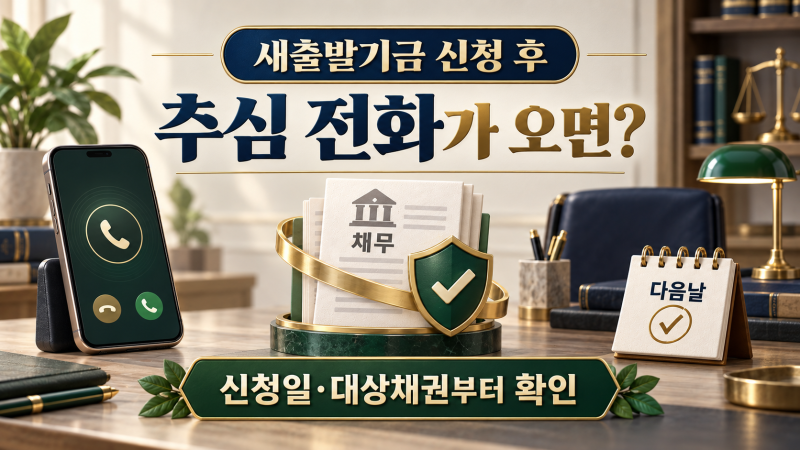 새출발기금 신청 후 추심 전화가 오면? 중단 여부 확인 순서