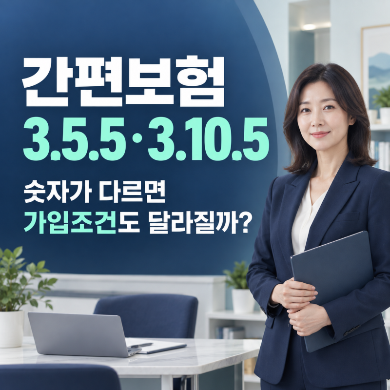 간편보험 355 ·3105 뜻, 숫자가 다르면 가입조건도 달라질까?