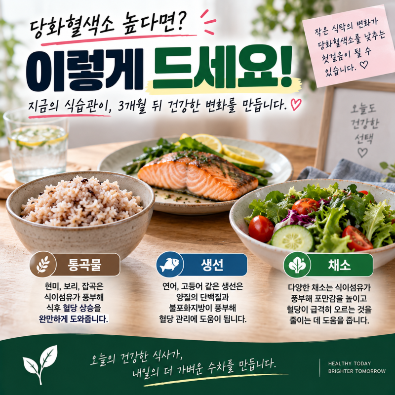 당화혈색소 높게 나왔다면? 수치 낮추는 데 도움 되는 음식과 습관
