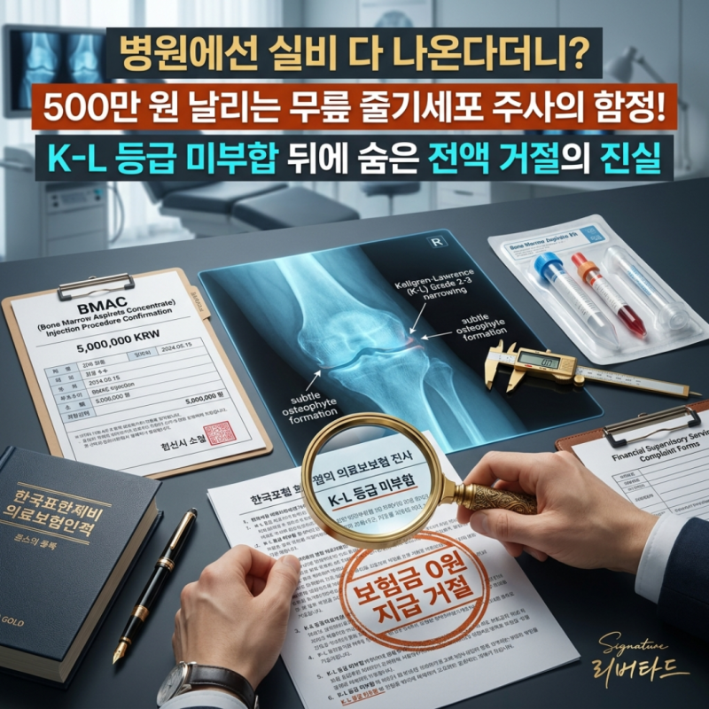 "병원에선 실비 다 나온다더니…" 무릎 줄기세포 주사 맞고 500만 원 날린 이유