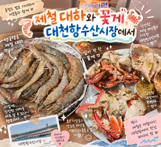 대천항수산시장 들물수산 후기｜활대하 3만원 꽃게 2만원 가리비 치즈구이까지 만족한 가족 ....