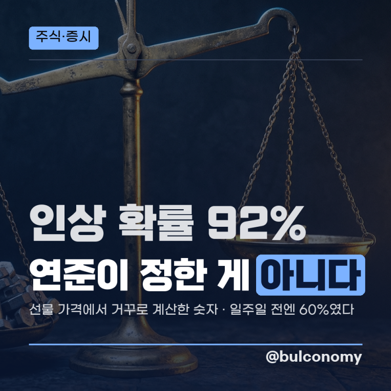 연준 금리 인상 확률 92% 뜻, 트럼프 워시 충돌? 누가 정한 숫자인가