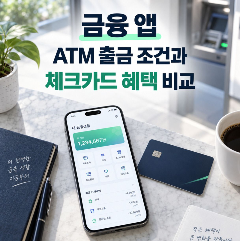금융 앱 ATM 출금 조건과 체크카드 혜택 비교하는 방법