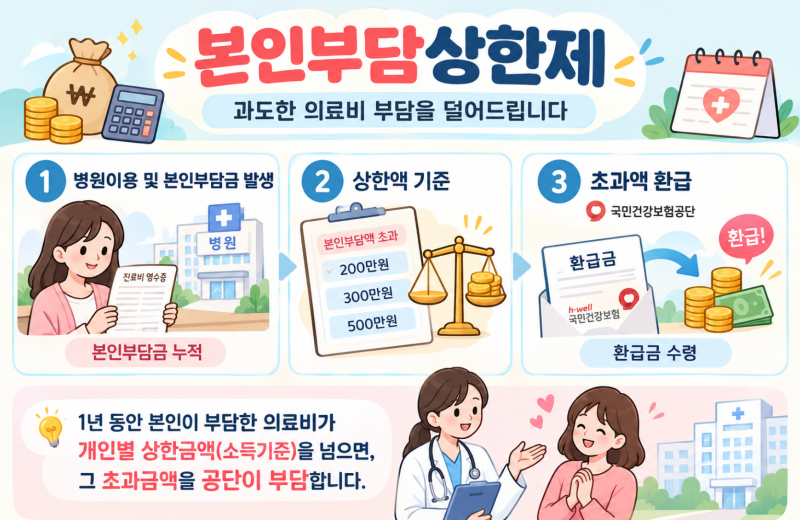 ｢2026 본인부담상한제｣ 환급금 조회부터 신청 방법 병원비 돌려 받는 법 총정리