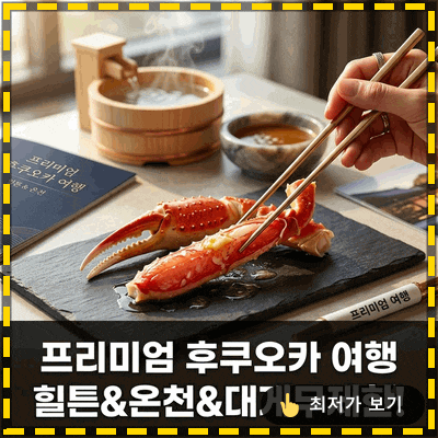 후쿠오카 3일 74만원대, 힐튼 숙박과 온천욕에 대게 무제한까지!