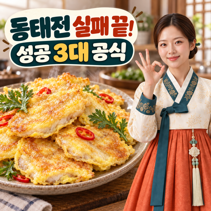 동태전 레시피 동태포 명태전 요리 해동방법 추석 명절 상차림 음식 만들기