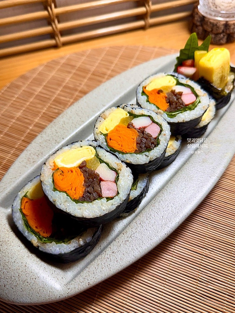 집김밥 만들기 김밥 잘 싸는 법 재료
