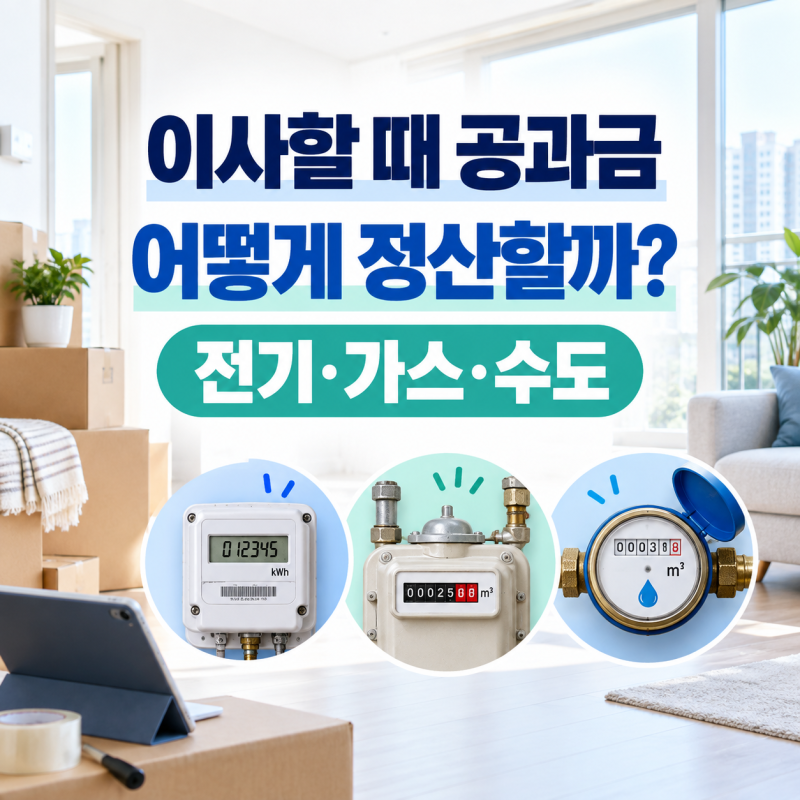 이사할 때 전기·가스·수도 정산 방법｜당일 처리 순서