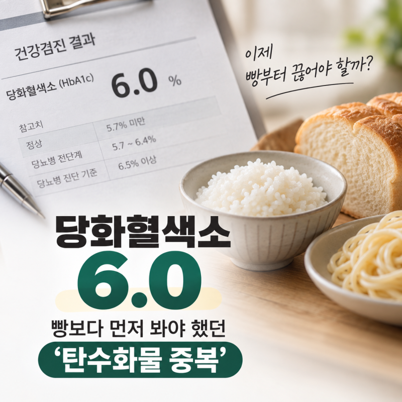 당화혈색소 6.0, 빵보다 먼저 봐야 했던 ‘탄수화물 중복’