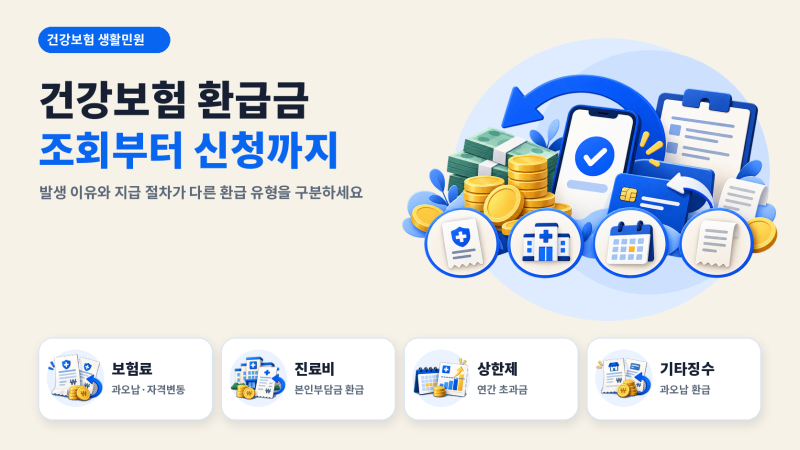 건강보험 환급금 조회·신청방법｜내가 받을 돈 있는지 확인하는 법