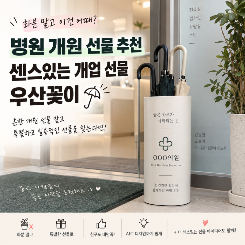 병원 개원 선물 추천｜화분 대신 고른 센스있는 개업 선물 우산꽂이