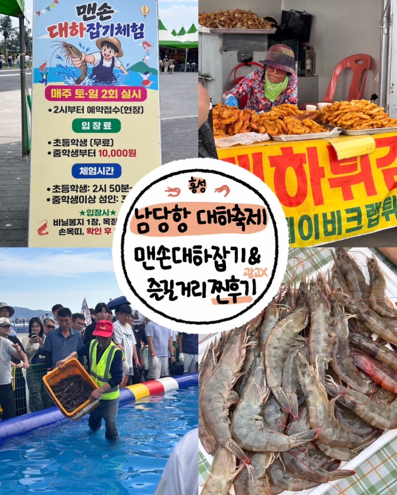 [ 남당항 대하축제 ] 대하맨손잡기체험 & 주차 & 먹거리 아쉬운 찐 후기