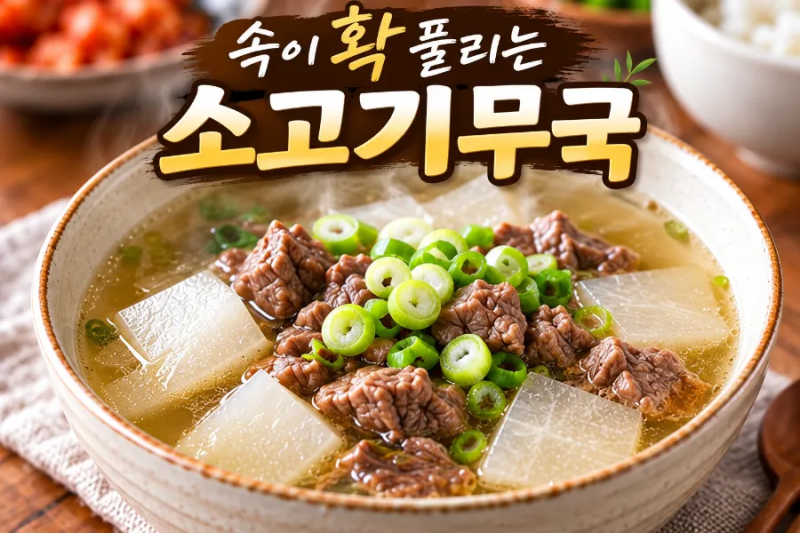 속이 확 퓰리는 시원한 소고기무국레시피 아기무국