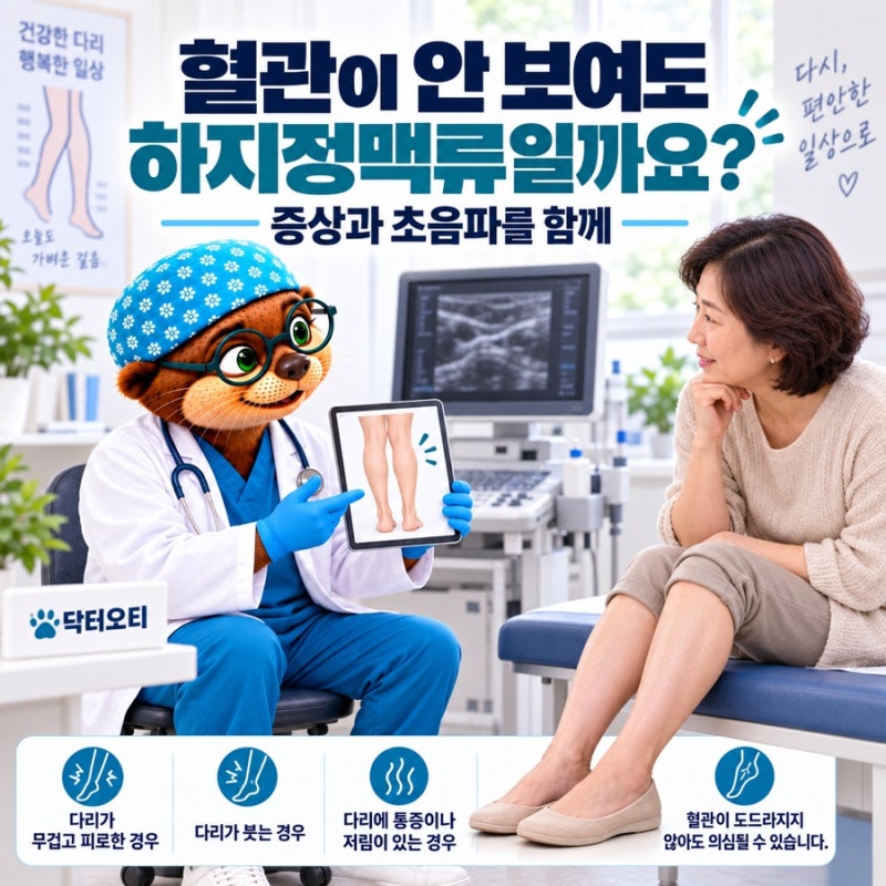 혈관이 안 보이는데 하지정맥류인가요? ‘잠복성’이라는 말보다 확인할 것