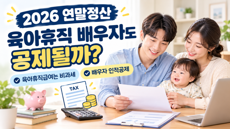 2026 연말정산 육아휴직 배우자 인적공제｜육아휴직급여 받아도 공제될까?