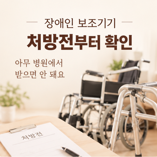 장애인 보조기기, 아무 병원에서 처방받으면 될까? 신청 전에 꼭 확인하세요