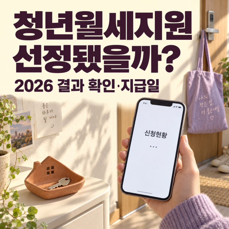 2026 청년월세지원 결과｜복지로 선정 확인 방법·지급일은 언제?