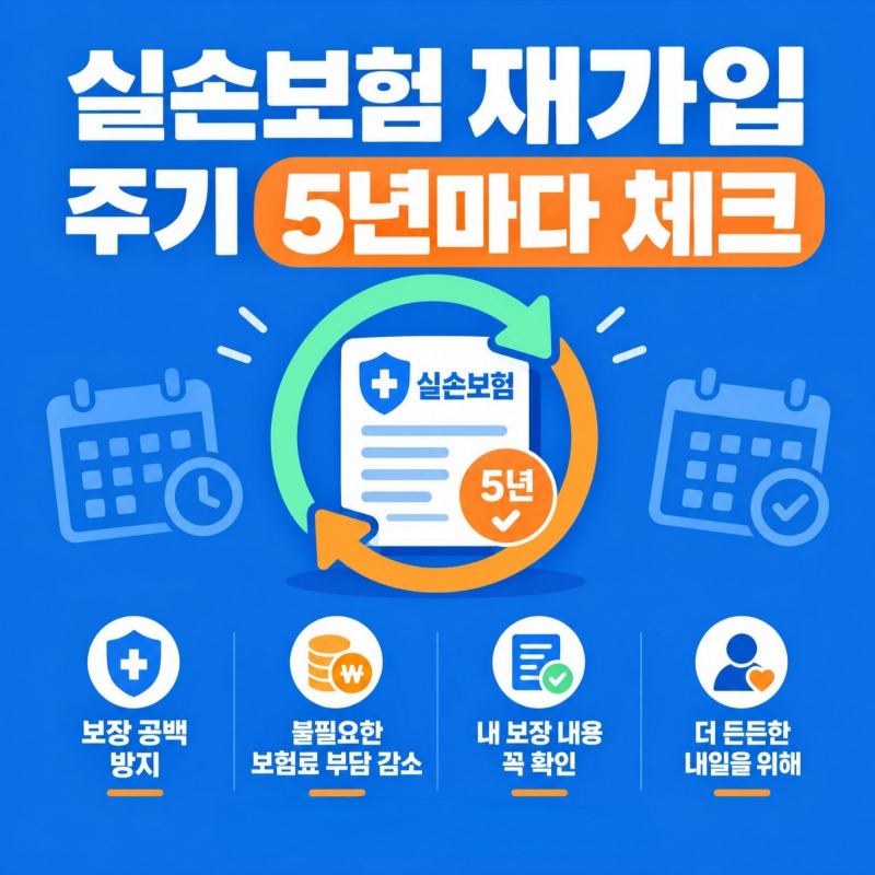 실손보험 재가입 주기 5년마다 확인해야 할 필수 체크리스트 3가지