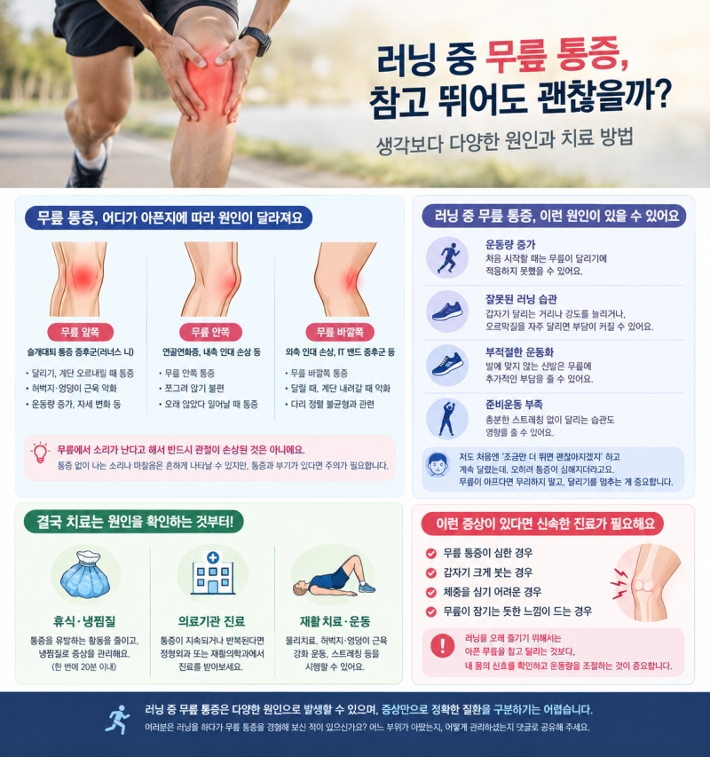 러닝 무릎 통증이 생겼다면? 초보 러너가 알아야 할 증상과 치료