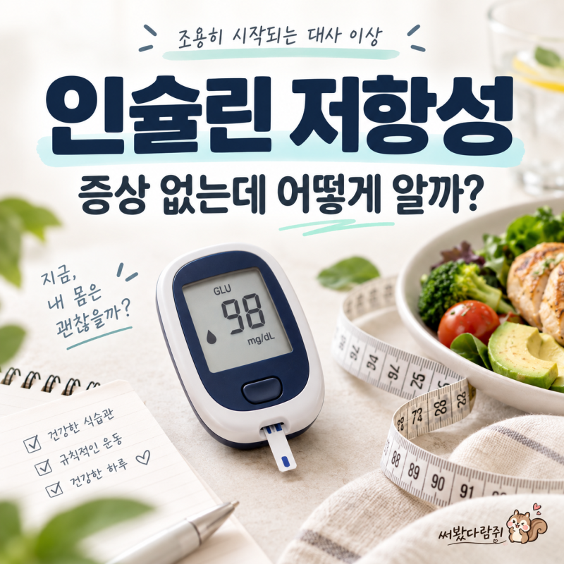 인슐린 저항성, 증상 없는데 어떻게 알까? 원인부터 검사·낮추는 방법까지