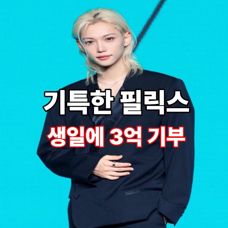 생일에 3억 내놓은 필릭스, 기부처 보니 더 놀랍다