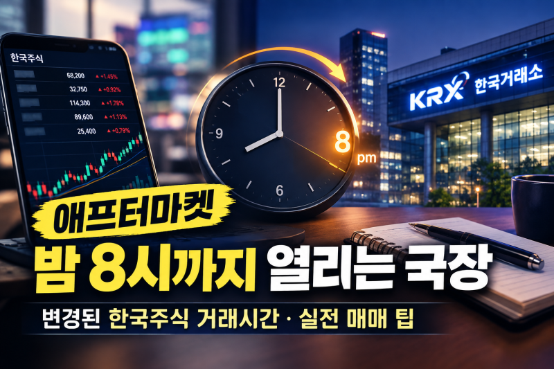 애프터마켓, 밤 8시까지 열리는 국장 Ι 변경된 한국주식 거래시간·실전 매매 팁