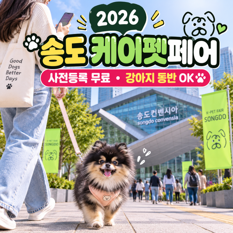 2026 케이펫페어 송도 무료 사전등록 언제까지? 입장료 주차 반려견 동반 총정리