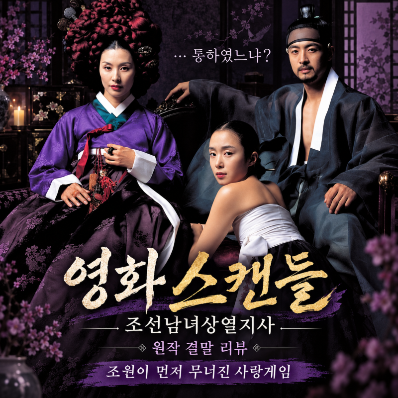 영화 스캔들 조선남녀상열지사 원작 결말 리뷰, 숙부인을 무너뜨리려다 조원이 먼저 무너진 ....
