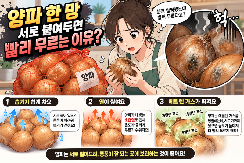 양파 한 망 보관법 썩지 않는 비결