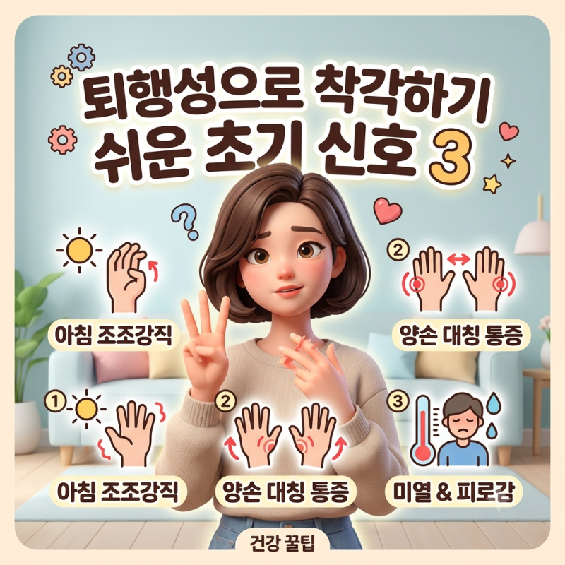 관절통으로 오인하기 쉬운 류마티스 관절염 초기 증상 3가지