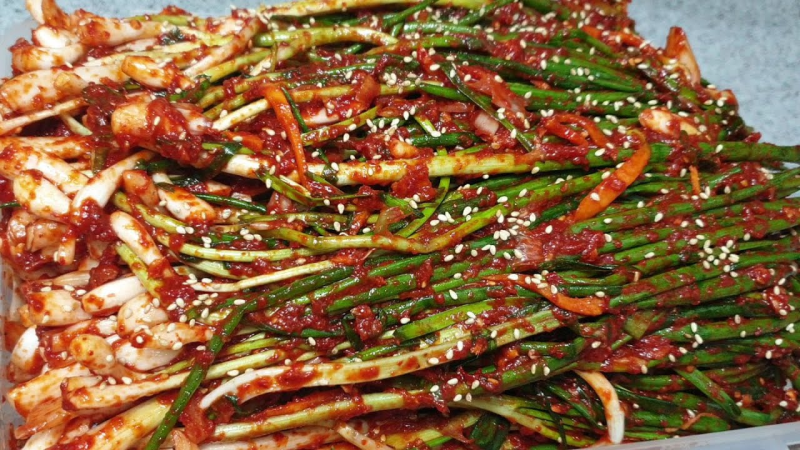 추석 명절 전 쪽파 파김치 맛있는 양념 레시피 담그는법